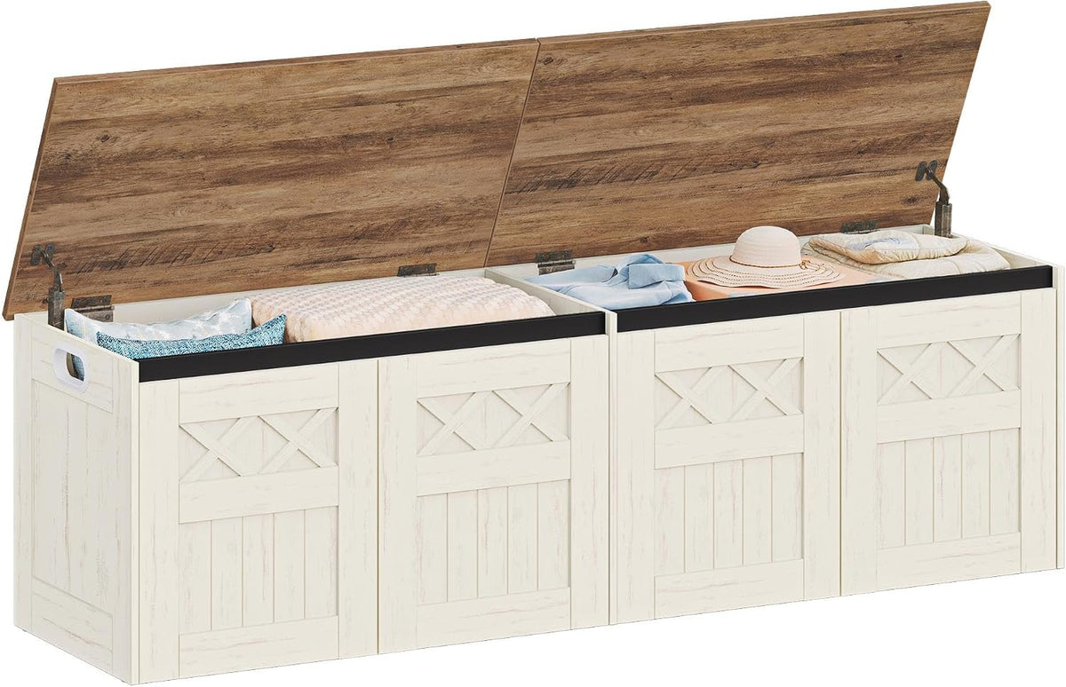 hzuaneri 59" farmhouse storage chest and bench |, main product view
