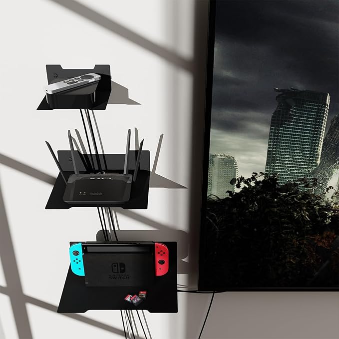 PzewMo Floating Metal Wall Mount Shelf, Shelf - Image 2
