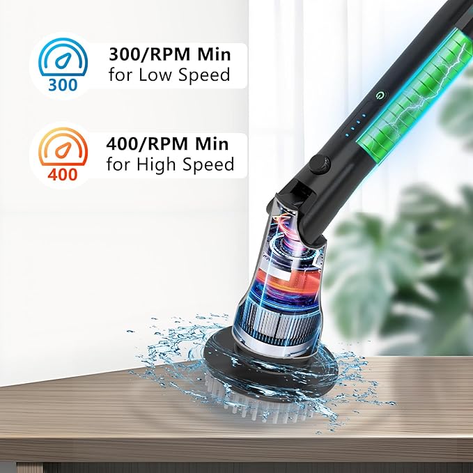 Electric Spin Scrubber, Hillyfe Bathroom Scrubber Electric - Image 4