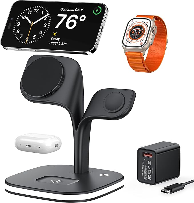 3 in 1 Wireless Charging Station by EXW