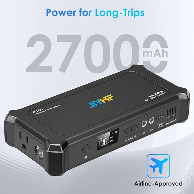 JIYHF Portable Power Bank with AC Outlet - Image 8