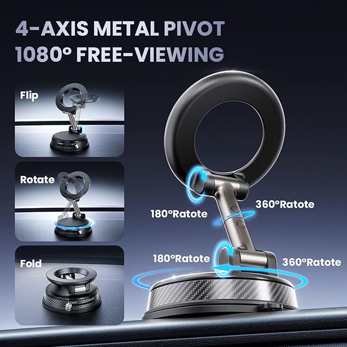 360° Adjustable Magnetic Phone Holder for, iPhone 17 Pro Max, Air Plus & More | - Image 3