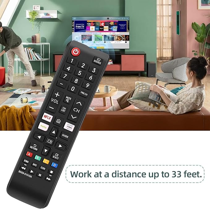 BN59-01315A Universal Remote for All Samsung TV Remote w Netflix Hulu Button - Image 6
