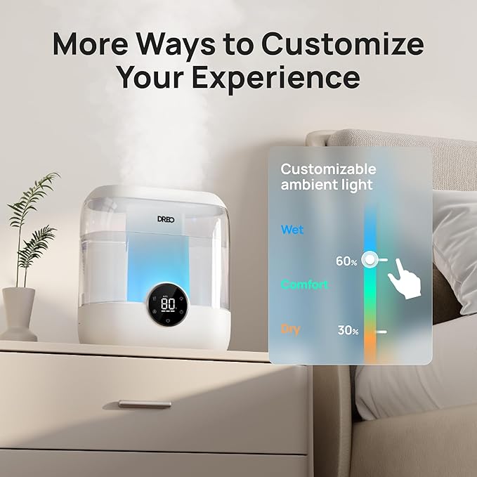 DREO Smart Humidifiers for Bedroom, 6L Top Fill Supersized Cool Mist Humidifier - Image 7
