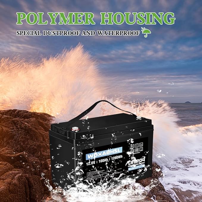WOXABHSL 4 PCS 12V 100AH Lifepo4 Lithium Battery Up to 15000+ Deep Cycles - Image 9