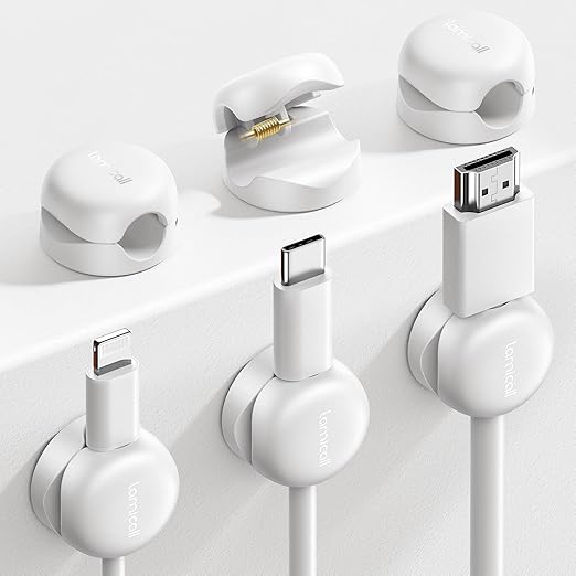 Lamicall Cord Organizer, Spring Cable Management Clips by Lamicall