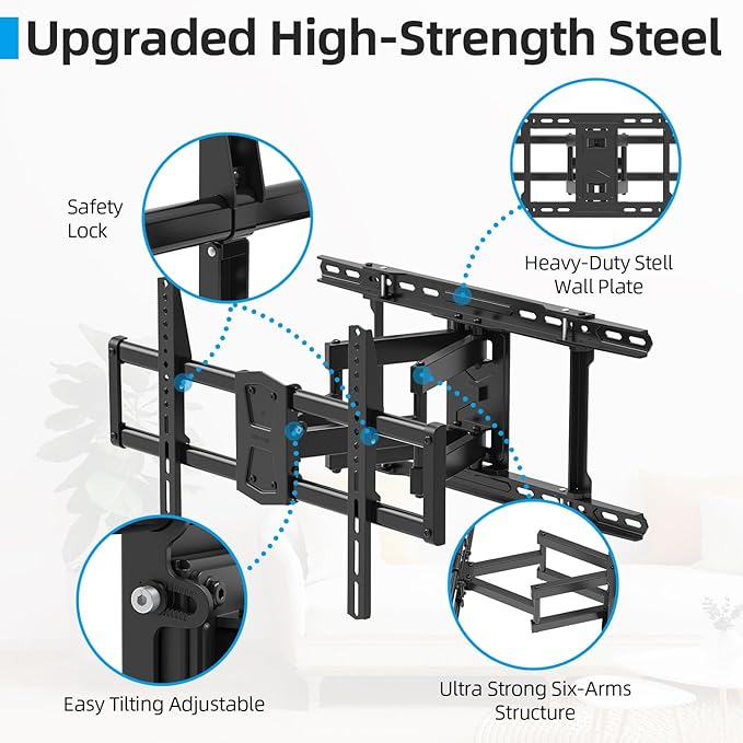 USX STAR Full Motion TV Wall Mount 24 inch Studs - Image 4