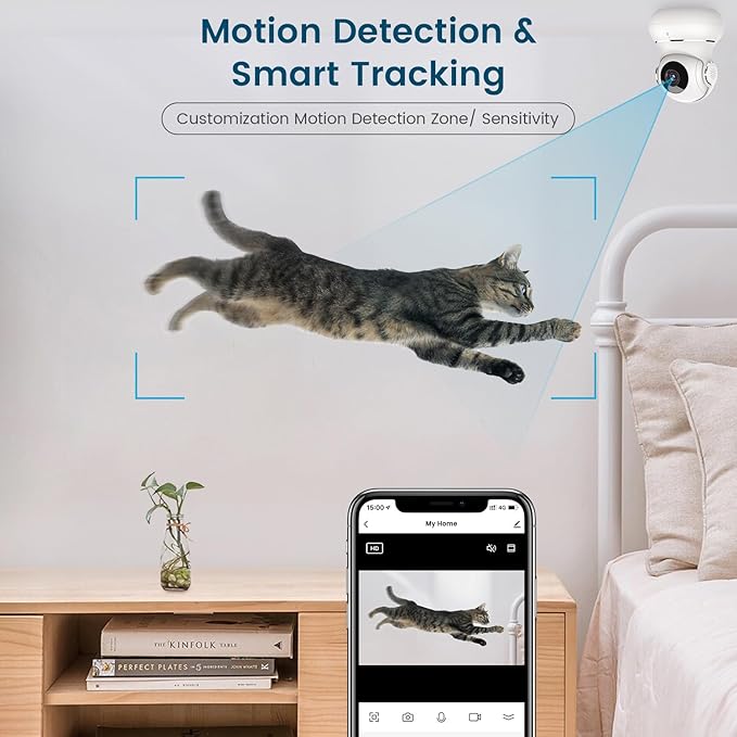 litokam Security Camera Indoor 2K, 360 Pan/Tilt Cameras - Image 4