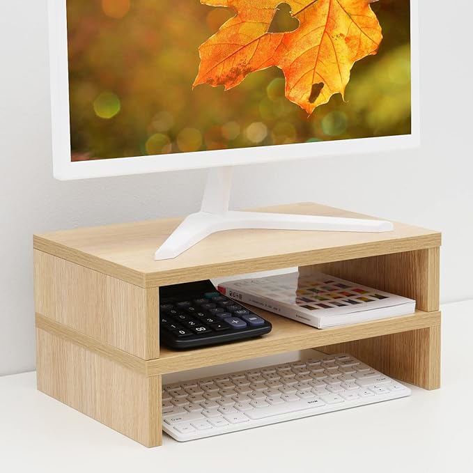 TEAMIX Wood Monitor Stand Riser - Image 9