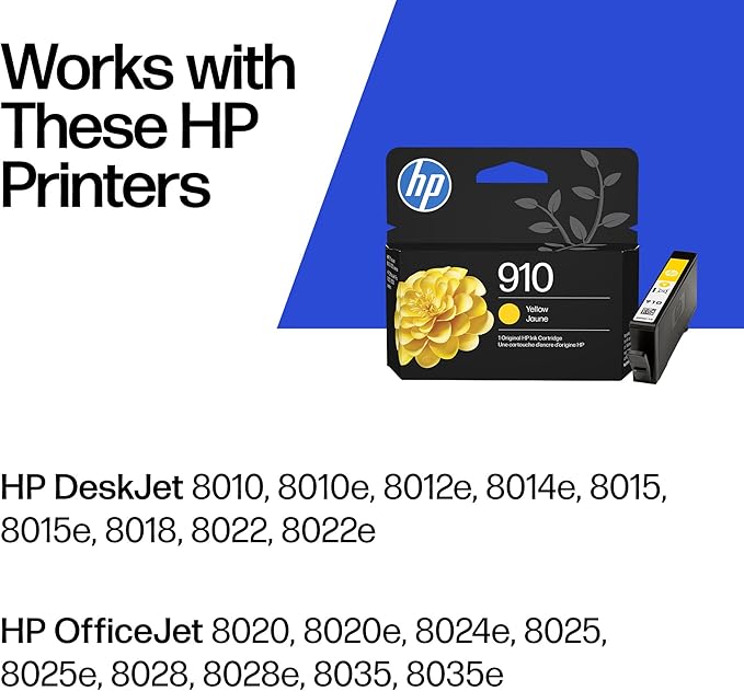 HP 910 Yellow Ink Cartridge | Works - Image 2
