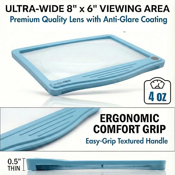 MagniPros 5X Rechargeable Large Ultra Bright LED Page Magnifier - Image 5