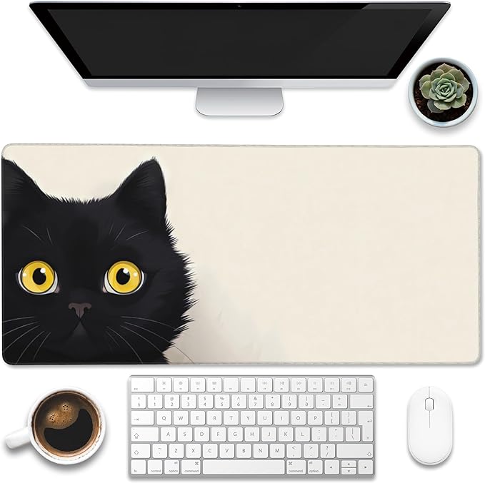 Eflxamz Desk Pad, Cute Cat Large Gaming Mouse Pad by Eflxamz