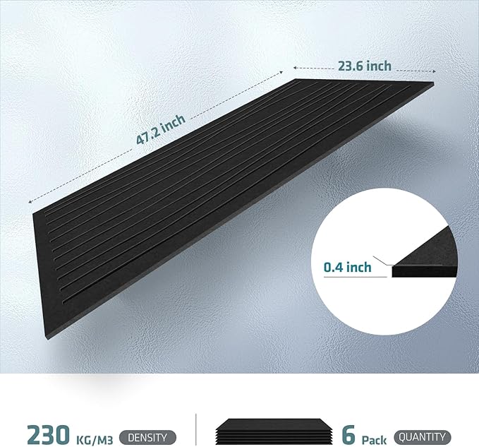 UMIACOUSTICS 6 PCS Sound Proof Panels, 47.2 x 23.6 Inches Sound Absorbing Panels - Image 2
