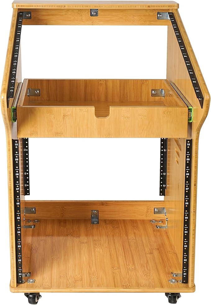 Sound Town DIY Solid Carbonized Bamboo Studio Rack - Image 2