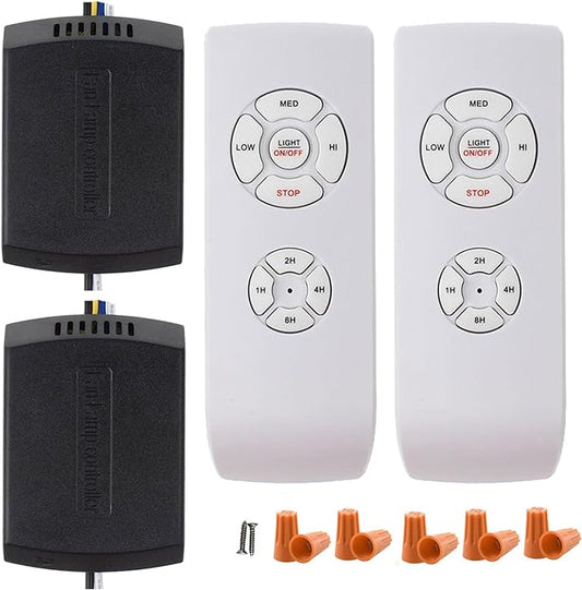 LPHUMEX 2 Pack Universal Ceiling Fan Remote Control Kits, Small Size Receiver by LPHUMEX
