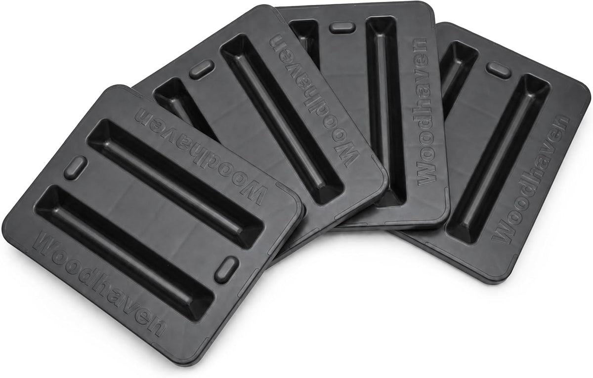woodhaven firewood rack support bases 4 pack black, main product view
