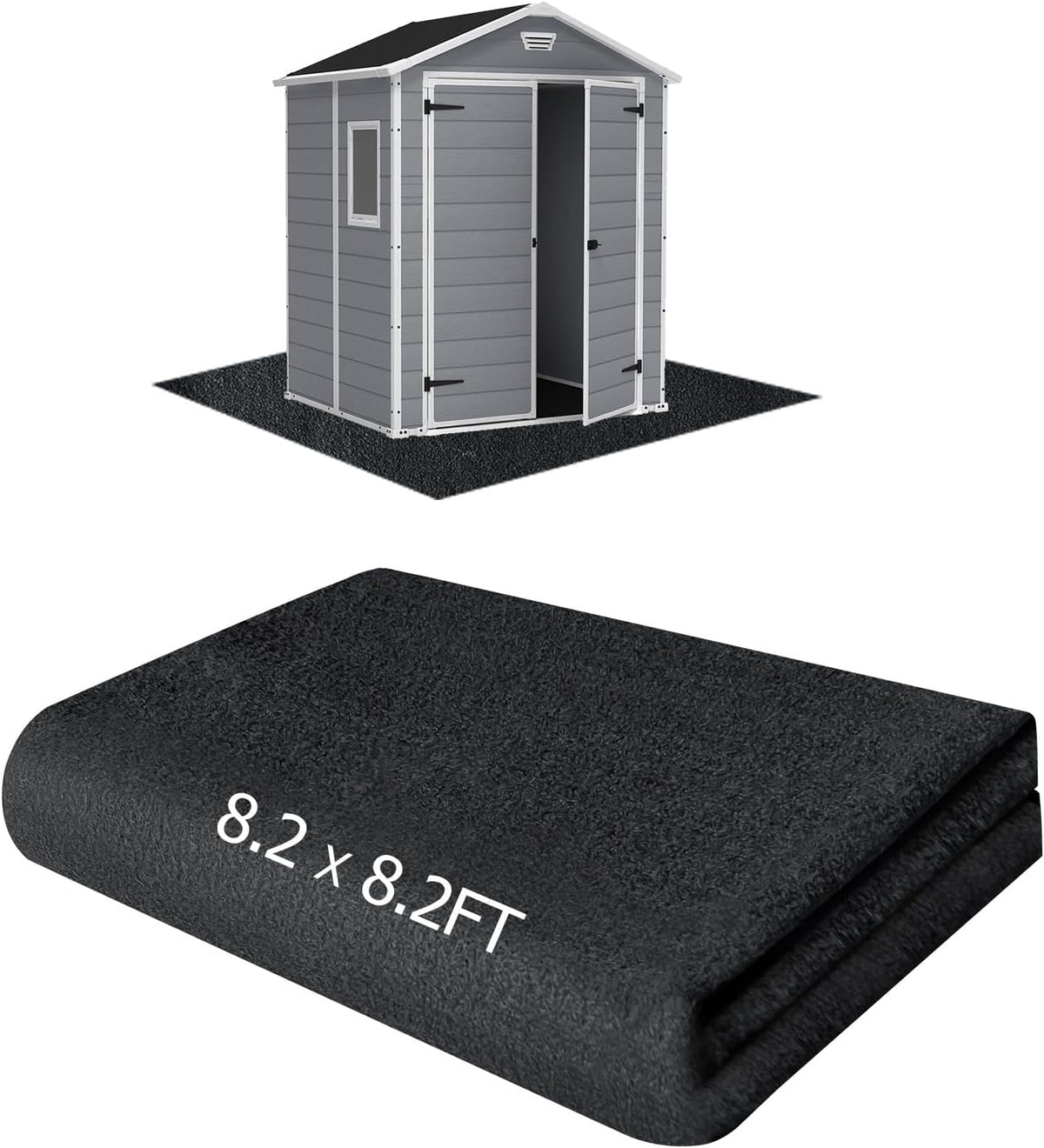 8.2x8.2ft outdoor storage shed floor mat, tent carpet, main product view
