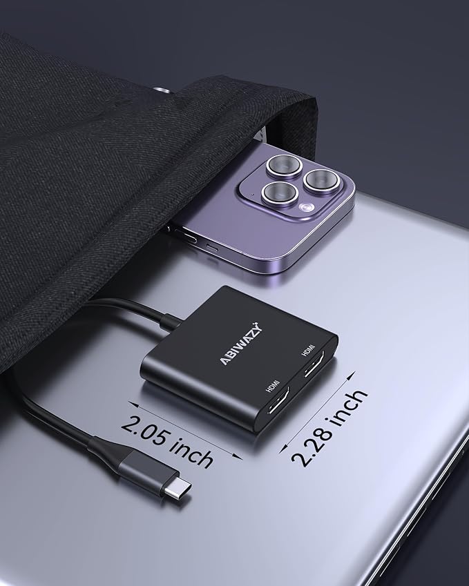 USB C to Dual HDMI Adapter 4K@60Hz, HDMI Splitter - Image 7