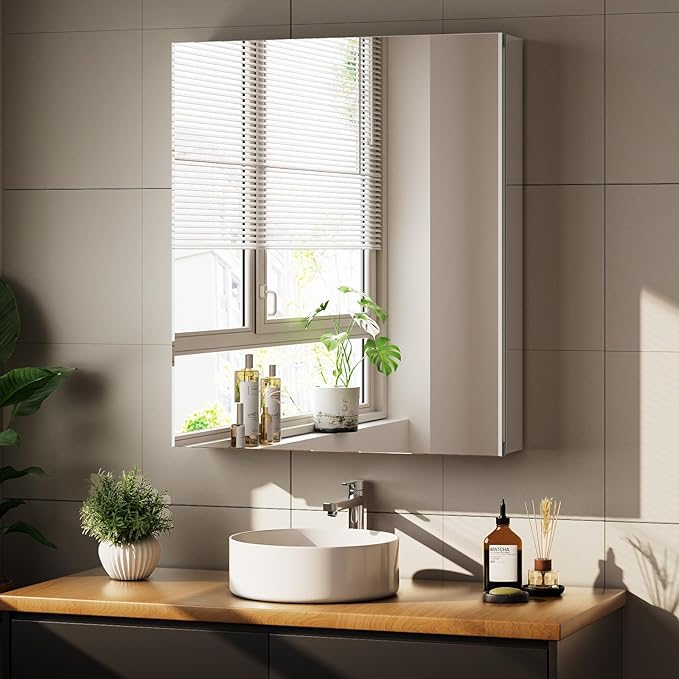 Bathroom Medicine Cabinet with Mirror, 30 Inch x 24 Inch Bathroom Mirror - Image 9