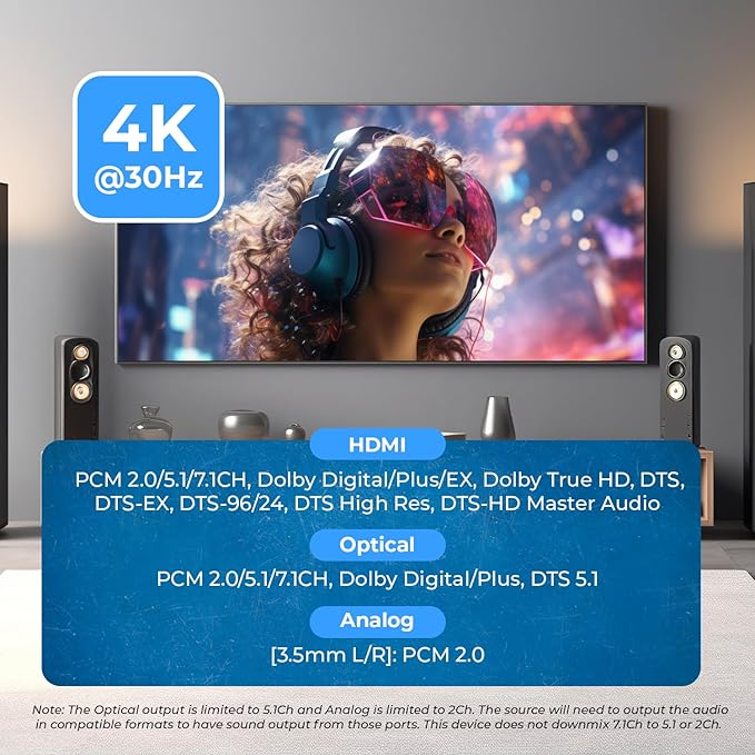 OREI Quad Multi HDMI Viewer 4 in 2 Out, HDMI Matrix Switcher 4 Ports Seamless - Image 8