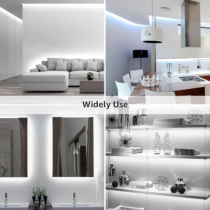 Lepro LED Strip Light, 32.8Ft Dimmable Vanity Lights, 6000K Super Bright LED - Image 4