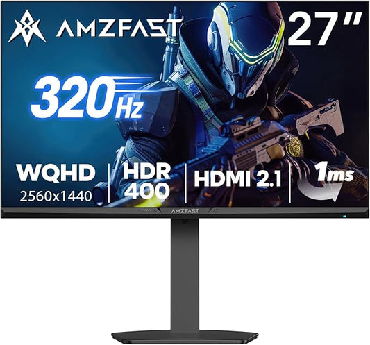 Amzfast 27 Inch Gaming Monitor 320Hz 240Hz WQHD 2560 x 1440p Fast IPS Monitor by Amzfast