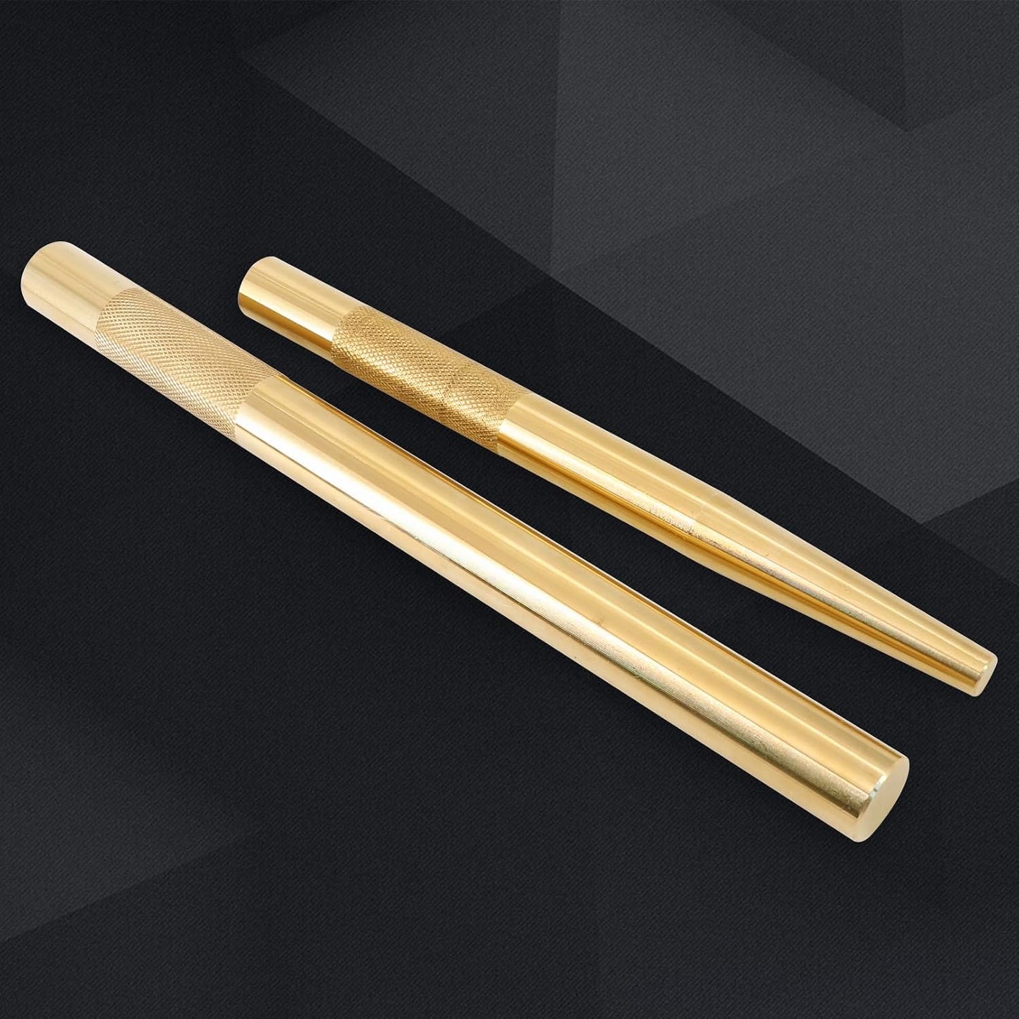 2 Pcs Brass Drift Pin Punch Set Hand Tool Punches 3/8in to 5/8in, 3/4in Mechanic’s Non-Marring Chisel Punches