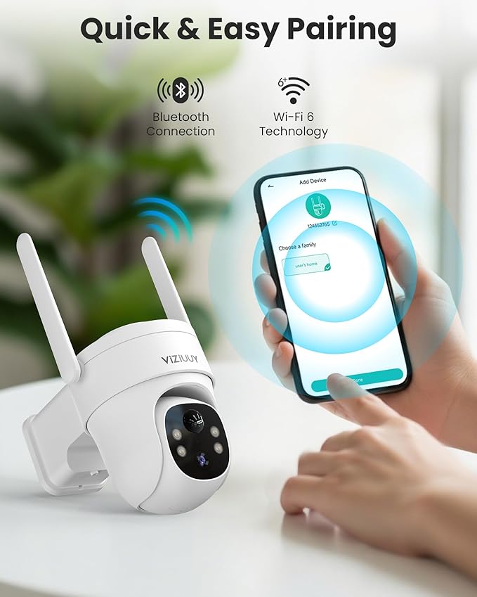 VIZIUUY Solar Security Cameras Wireless Outdoor, 2 Pack 3MP Security Cameras - Image 3