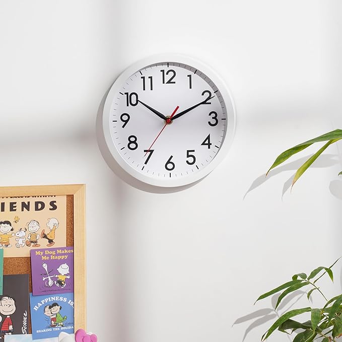 AKCISOT Wall Clock, Modern Small Wall Clocks Battery Operated 8 Inch, Silent - Image 5