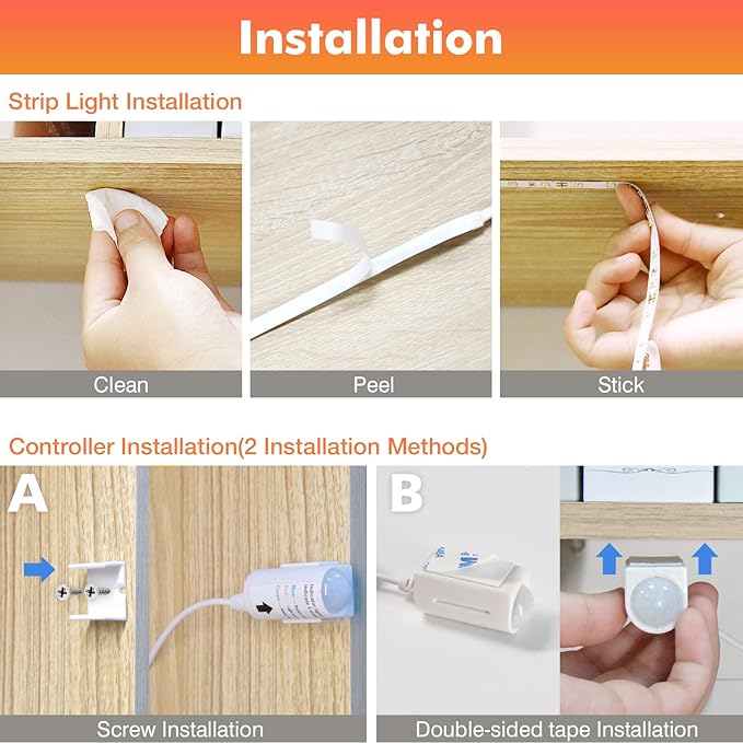 WOBANE LED Strip Lights, Motion Sensor Light Strip - Image 6