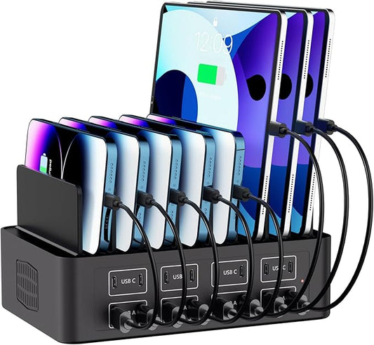 150W/35A Charging Station for Multiple Devices, 16 Port USB C Fast Charging by Yoodarmx