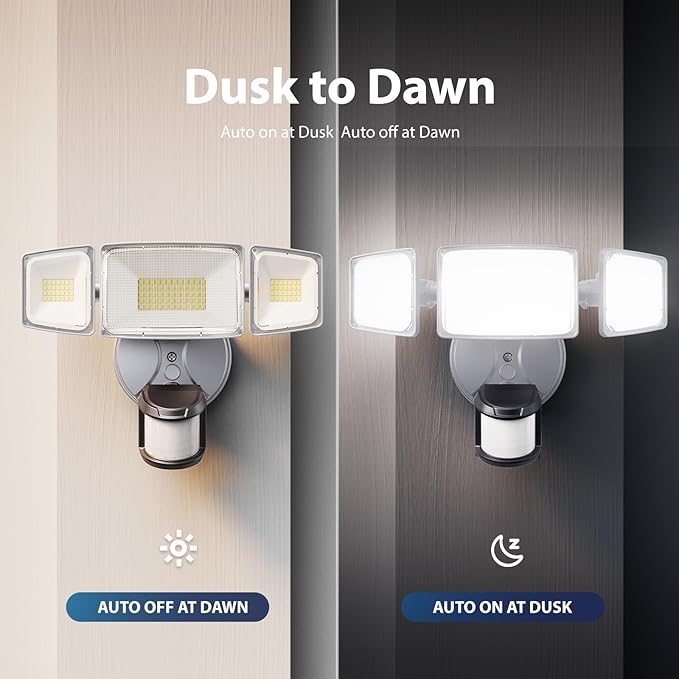 Onforu 75W LED Motion Sensor Outdoor Lights, Dusk to Dawn Flood Light Outdoor - Image 6