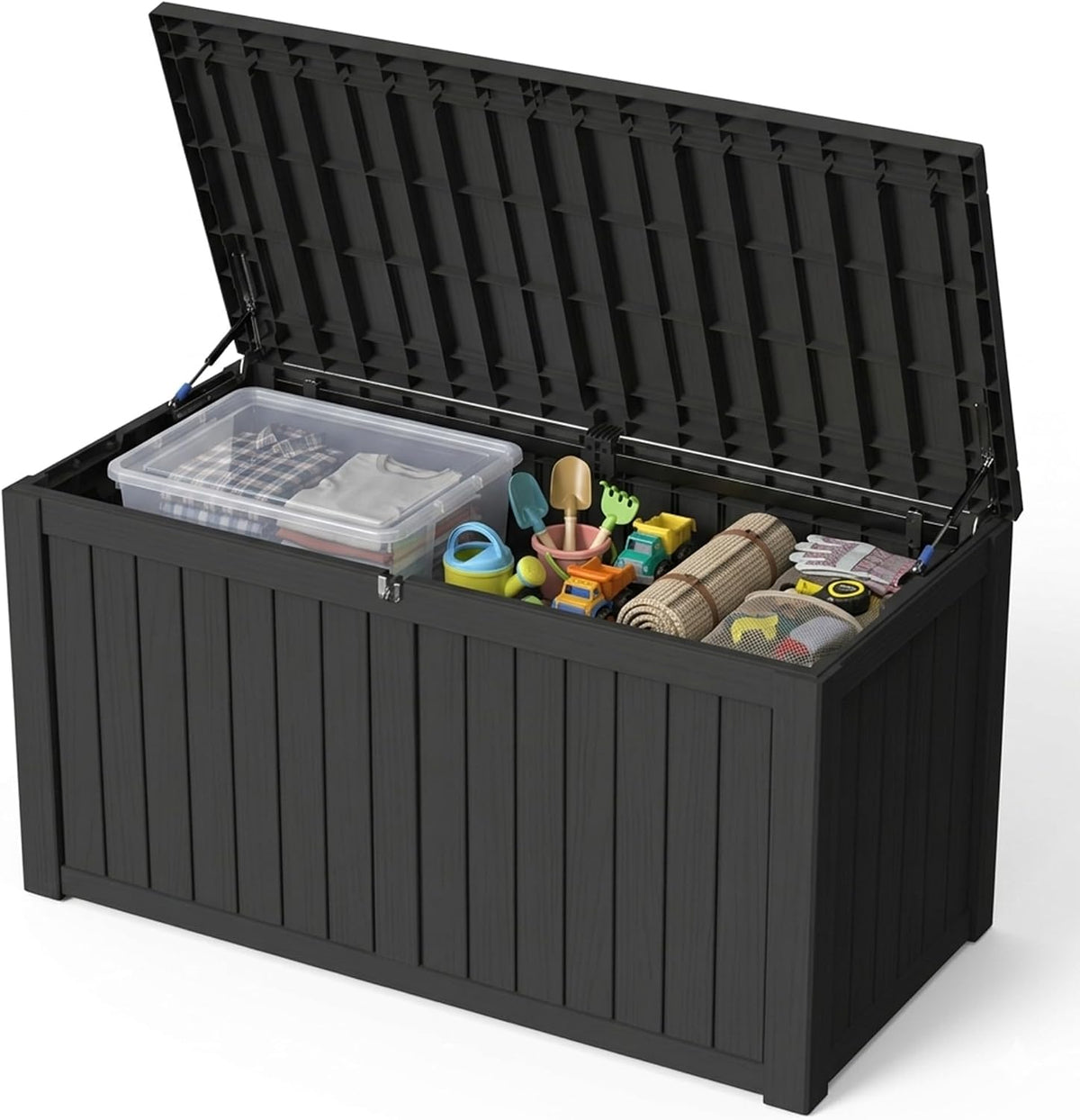 outdoor storage box,180 gallon waterproof deck box [upgraded, main product view