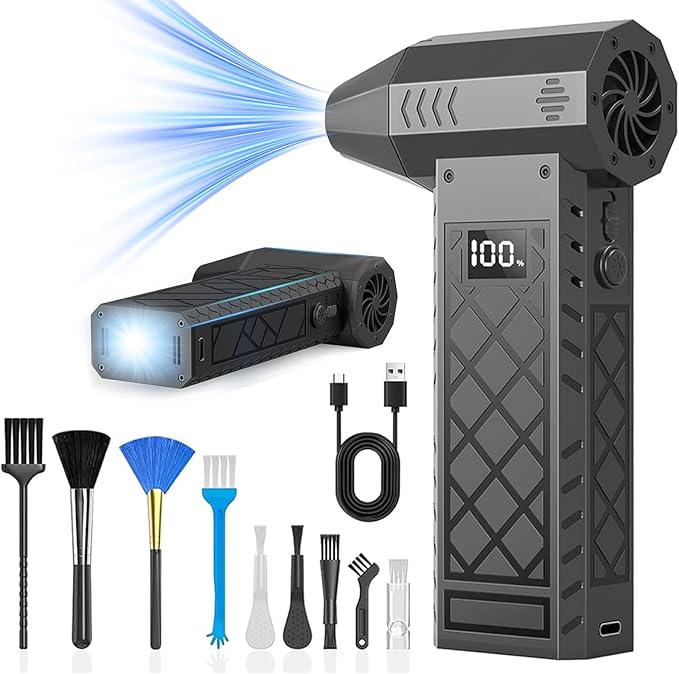 Earglow Compressed Air Duster, 180000RPM Powerful Mini Electric Dust Blower by Unknown