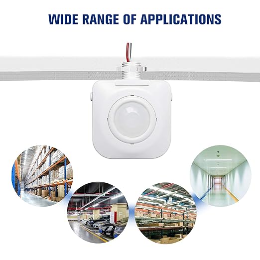 ECOELER Ceiling Occupancy Motion Sensor Switch, High Bay Fixture Mount 360° - Image 9