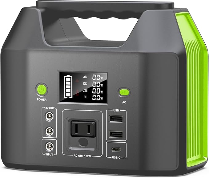 SinKeu Portable Power Station, 122.8Wh LiFePO4 Battery by SinKeu