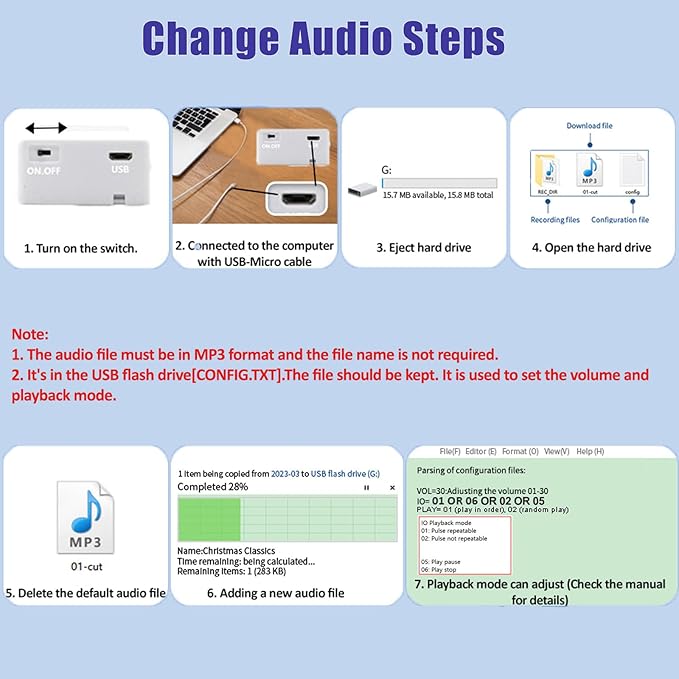 XLW 16 Minutes Voice Recorder for Stuffed Animals, Voice Box for Recordable - Image 4
