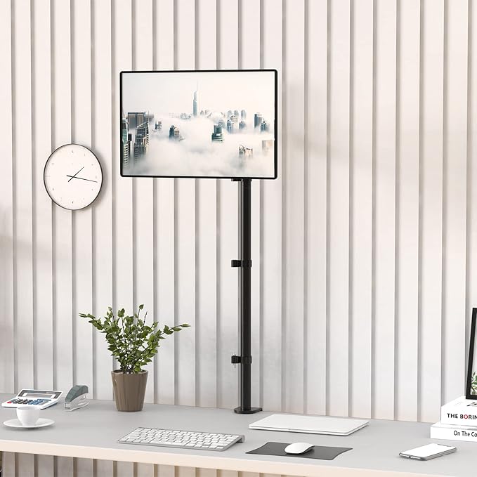 WALI Single Monitor Stand Desk Mount, 39 inch Tall Monitor Stand Fully - Image 9