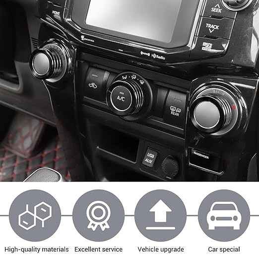 JeCar Air Conditioner Button Trim Cover Aluminum Alloy Knob Cover Fit - Image 6