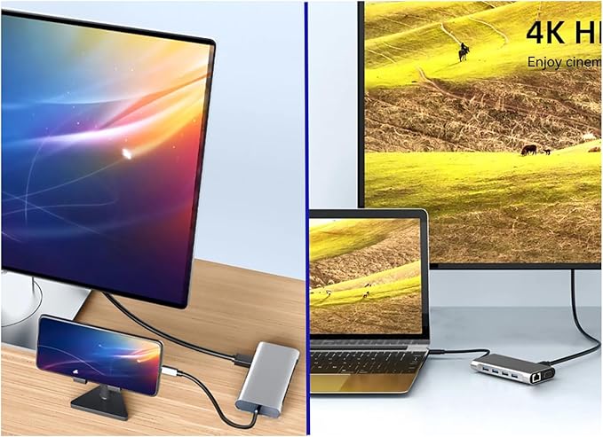 USB C Laptop Docking Station 11 in 1 Type-C Hub - Image 4