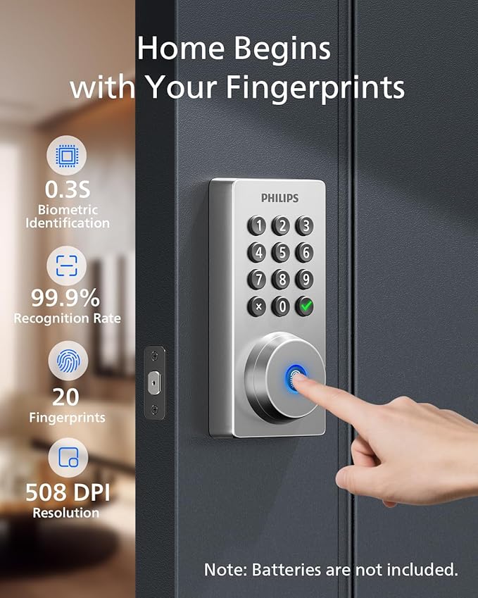 Philips Wi-Fi Door Lock, WiFi Smart Lock Keyless Entry Deadbolt - Image 5