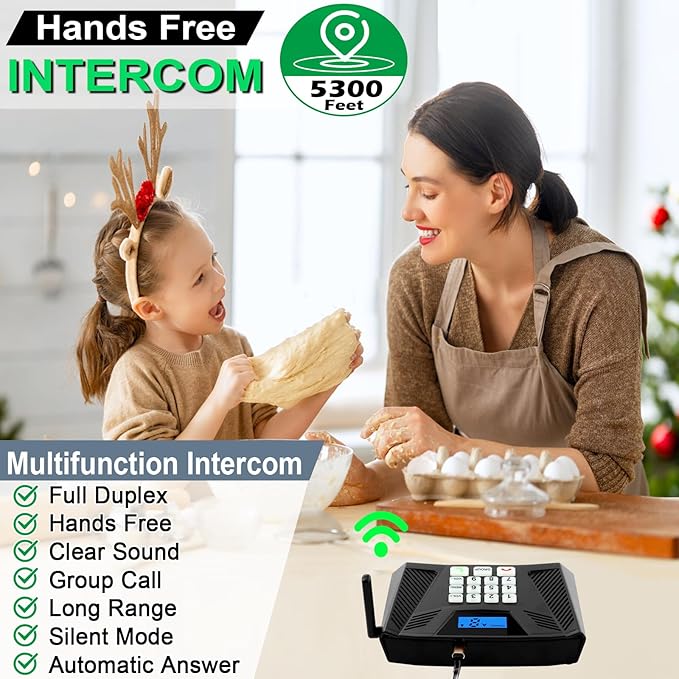 Intercoms Wireless for Home Upgrade, Hands-Free Intercom - Image 2