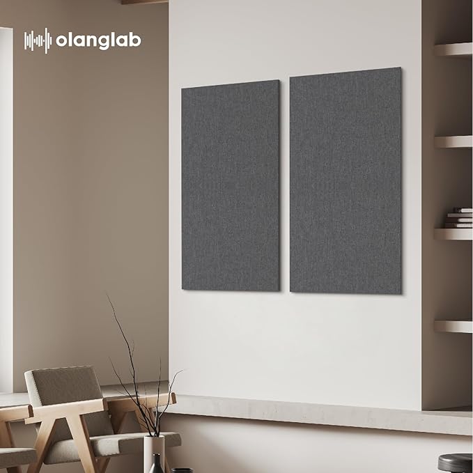 Olanglab Acoustic Panels 2 Pack, Fabric Wrapped Sound Proof Foam Panels - Image 8