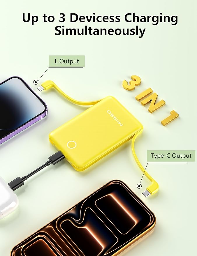 miisso 10000mAh Mini Portable Charger - Image 4