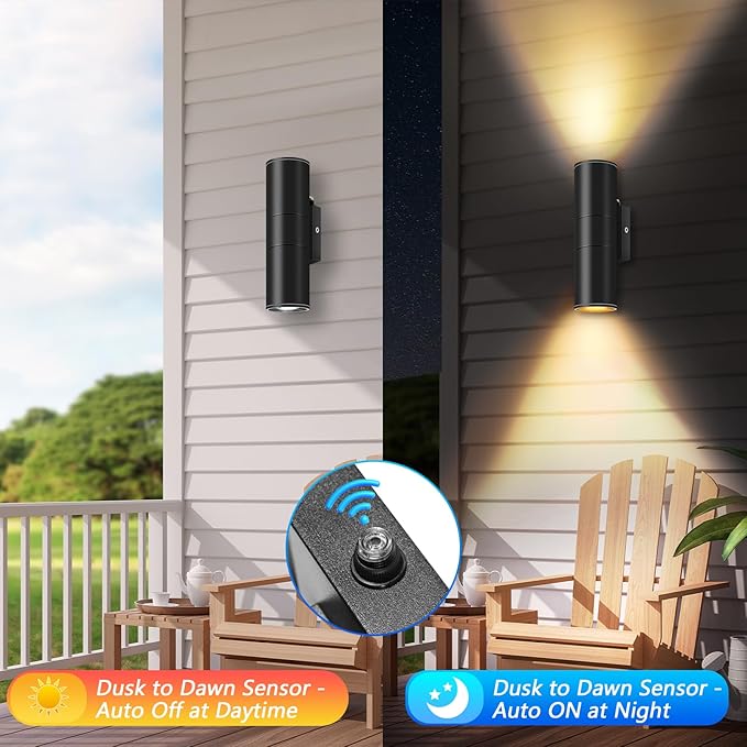 RIDALUX Dusk to Dawn Outdoor Light Fixtures: 4 Pack IP65 Waterproof Exterior - Image 2