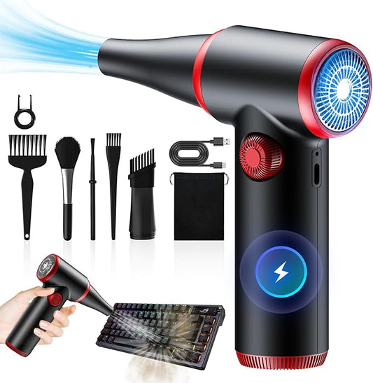 ATEngeus Compressed Air Duster, Stepless Speed Electric Air Duster, 100500RPM by ATEngeus