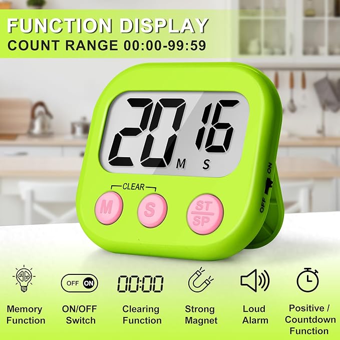ZILLEEN Classroom Timer for Kids Teachers 6 Pack Digital Timers - Image 2