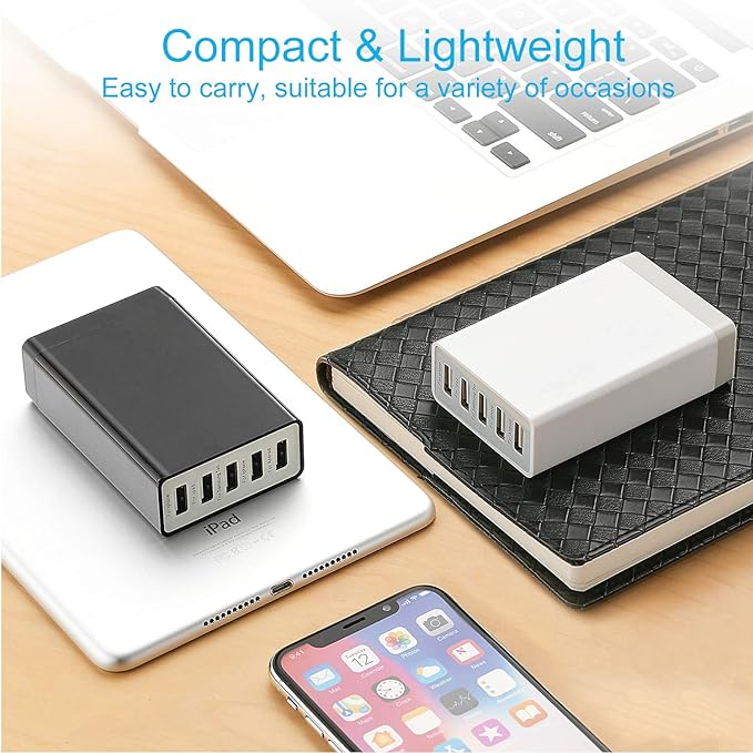 Desktop 5 Port USB Wall Charger 40W 8A, USB Hub Charging Station - Image 5