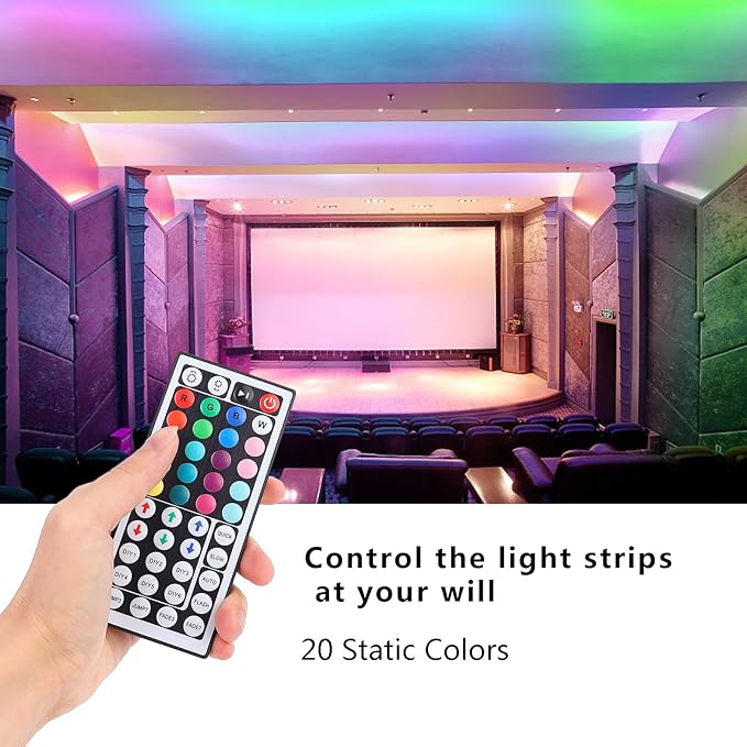 44 Key RGB LED Strip Light Remote Controller, IR Remote Controller Replacement - Image 4