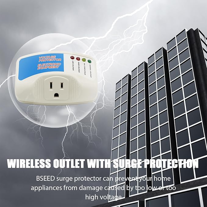 BSEED Surge Protector Home Appliance, Single Outlet Power Voltage Protector - Image 4